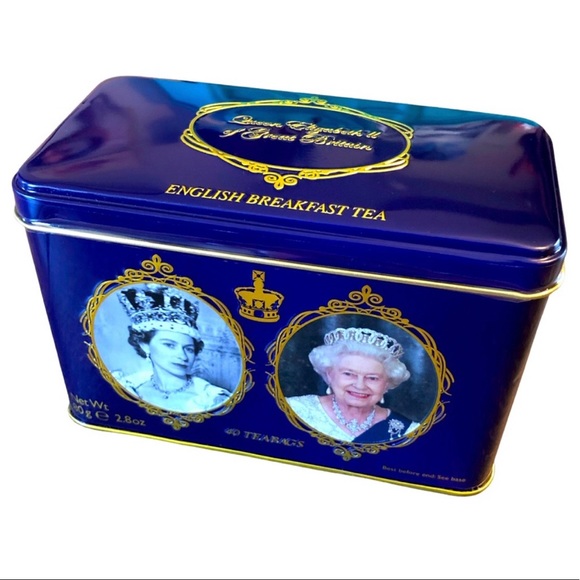 🇬🇧 QUEEN ELIZABETH II ENGLISH BREAKFAST TEA Sealed Tin w/ 40 English teabags ✨ - Picture 2 of 13